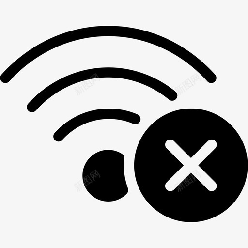 wifi错误故障排除问题图标svg_新图网 https://ixintu.com internet wifi错误 故障排除 断开连接 无线 网络实心图标 警报 连接 问题