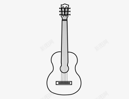 古典吉他乐器图标图标