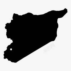 叙利亚地图大马士革古城后宫图标高清图片