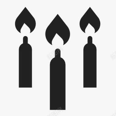 蜡烛蜡融化图标图标