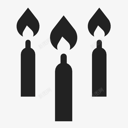 蜡烛蜡融化图标svg_新图网 https://ixintu.com 快乐 火焰 灯芯 点燃 燃烧 生日 蜡 蜡烛 融化