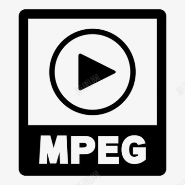 mpeg文件视频开始图标图标