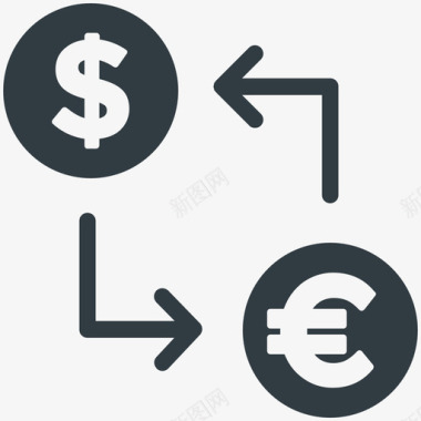 货币兑换商业酷标图标图标