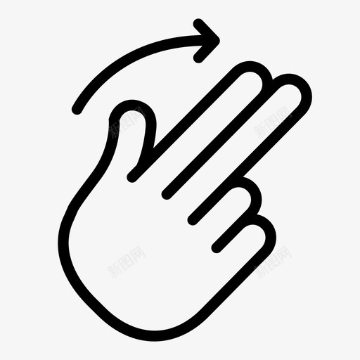 两个手指向右滑动触摸屏点击图标svg_新图网 https://ixintu.com 两个手指向右滑动 手 手势 手势集合 手指 点击 移动 触摸屏