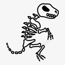 矢量考古学家恐龙化石化石灭绝图标高清图片