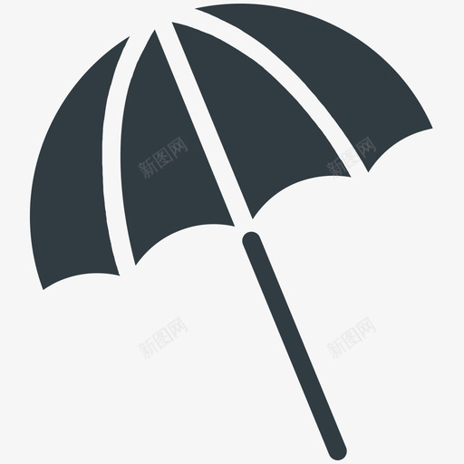 沙滩伞夏日凉爽的标图标svg_新图网 https://ixintu.com 夏日凉爽的矢量图标 沙滩伞