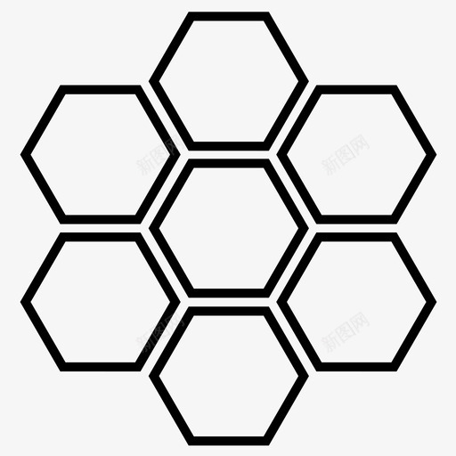 蜂箱甜味形状图标svg_新图网 https://ixintu.com 六边形 图案 形状 性质 梳子 甜味 蜂箱 蜂蜜 蜜蜂