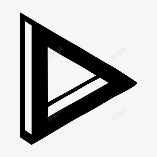 三角形形状金字塔图标svg_新图网 https://ixintu.com 三角形 儿童 几何 圆锥体 尖头 形状 教学 绘图 绘图集23d 金字塔 黑色