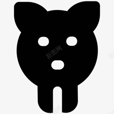 猪头交易大胆的固体图标图标