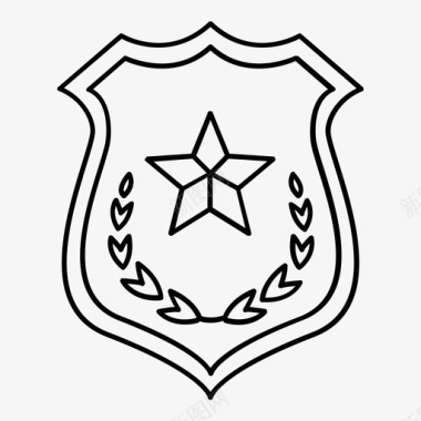 徽章执法家庭图标图标
