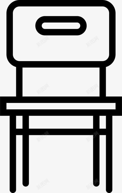 餐椅单人座位图标svg_新图网 https://ixintu.com 休息 单人 吃饭 四条腿 坐下 家庭 座位 扶手椅 砸图标家庭轮廓 餐椅