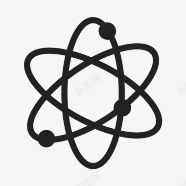 原子圆原子核图标图标