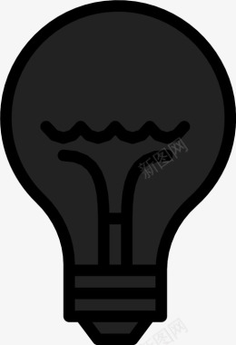 灯泡照明led图标图标