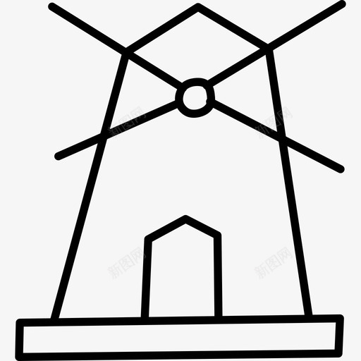 风车感恩节涂鸦图标svg_新图网 https://ixintu.com 感恩节涂鸦 风车