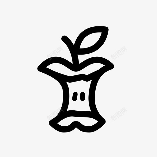苹果核种子核图标svg_新图网 https://ixintu.com 中心 健康 核 水果 种子 能量 腔 苹果核 茎 食品饮料 饮食