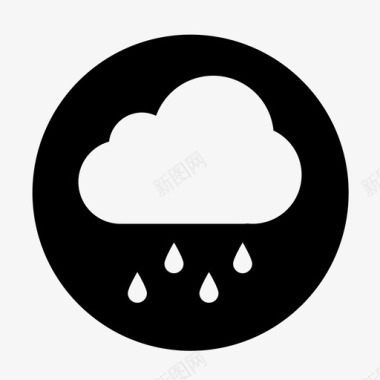 阵雨气候云图标图标