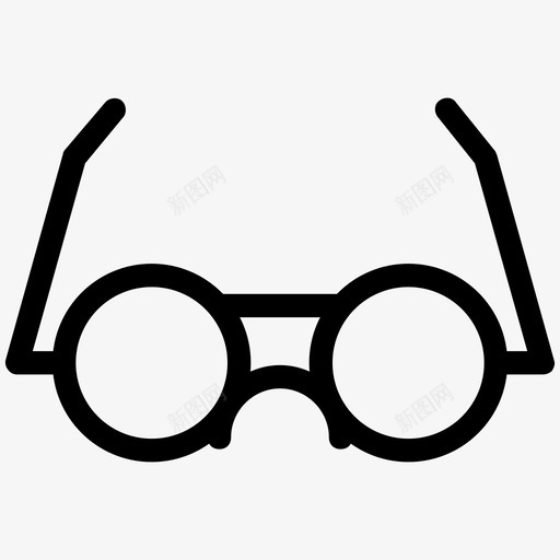 眼镜教育线图标svg_新图网 https://ixintu.com 教育线图标 眼镜