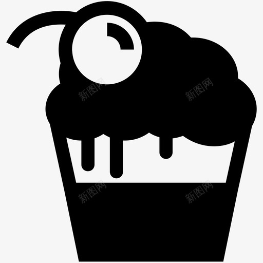 纸杯蛋糕烘焙食品生日图标svg_新图网 https://ixintu.com 圣诞图标 松饼 烘焙食品 甜点 生日 糖霜 纸杯蛋糕 迷你蛋糕