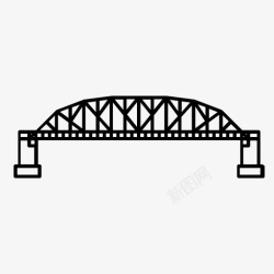 icon桥桁架桥建筑跨越图标高清图片