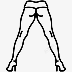 漩腿踢卡巴莱女人性感图标高清图片