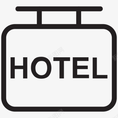 酒店招牌网络和用户界面图标图标