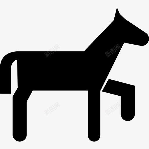 小马变种卡通剪影动物马图标svg_新图网 https://ixintu.com 动物 小马变种卡通剪影 马
