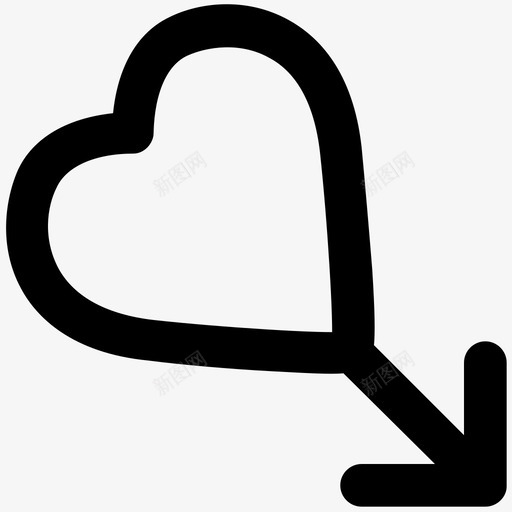 男性心脏爱情和浪漫大胆的线图标svg_新图网 https://ixintu.com 爱情和浪漫大胆的线图标 男性心脏