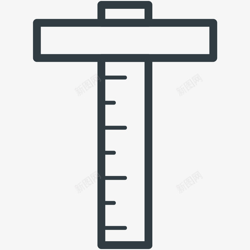 标尺教育线图标svg_新图网 https://ixintu.com 教育矢量线图标 标尺