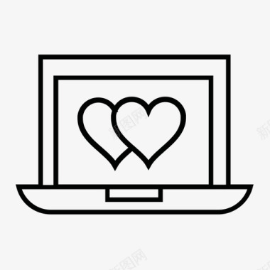 虚拟爱情情人节爱情收藏图标图标