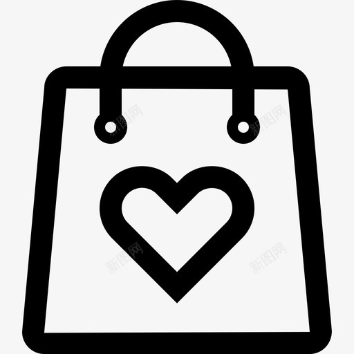 购物袋手提袋购物者图标svg_新图网 https://ixintu.com 婚礼图标 手提袋 承运人 持有人 携带所有 爱 礼物 结婚礼物 购物者 购物袋