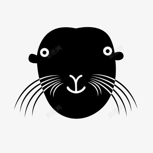 海狮动物水生图标svg_新图网 https://ixintu.com 动物 哺乳动物 欧塔利 水生 海洋 海狮 物种 胡须