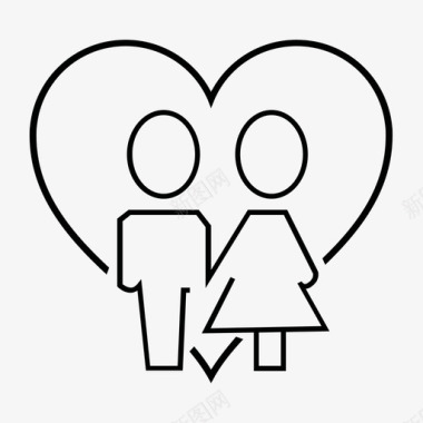 婚礼情人节爱情收藏图标图标