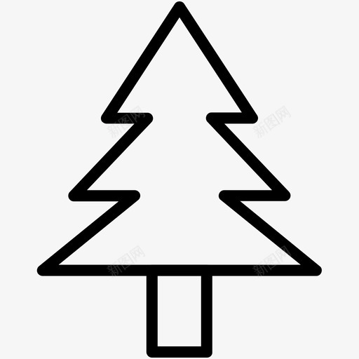 圣诞树刺松树图标svg_新图网 https://ixintu.com 冷杉树 刺 圣诞树 室内装饰 常青树 庆祝向量图标 松果 松树 自然