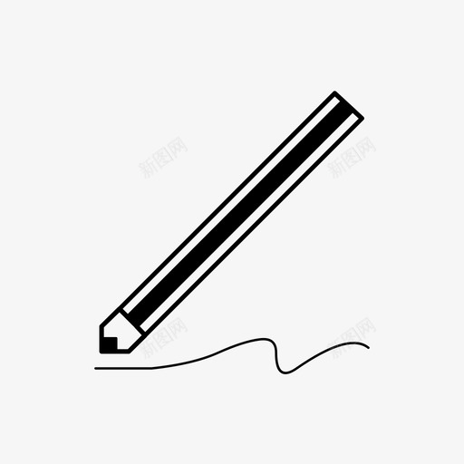 铅笔画黑色创意图标svg_新图网 https://ixintu.com 创意 删除 学校 污迹 线 铅 铅笔画 黑色