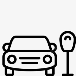 交通罚款代办停车收费表街道停车场智能电话图标高清图片