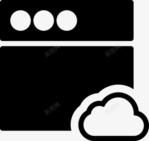 添加窗口到云交互实体图标svg_新图网 https://ixintu.com 交互实体 添加窗口到云