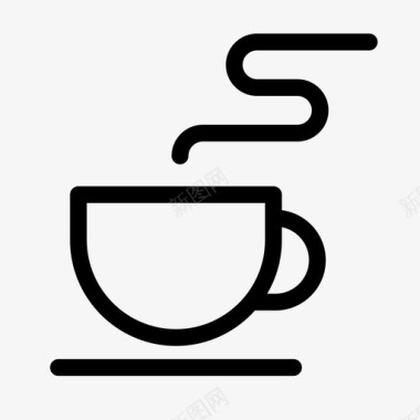 咖啡杯茶蒸汽图标图标