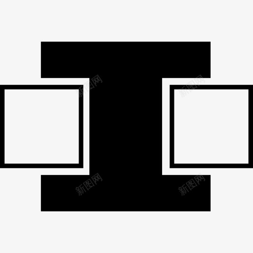 字母I形状有两个小正方形形状图标svg_新图网 https://ixintu.com 图标 字母I形状有两个小正方形 形状