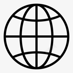 地球线框世界地球全球图标高清图片