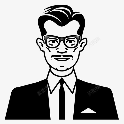 男人领带西装图标svg_新图网 https://ixintu.com 人 商人 工人 材料 男人 老板 西装 领带