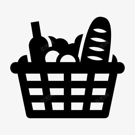 购物篮市场持有图标svg_新图网 https://ixintu.com 上帝 市场 持有 携带 添加 购买 购物篮 超市 食品