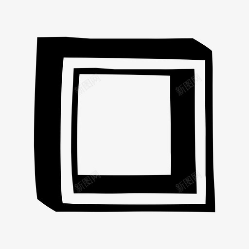 正方形白色形状图标svg_新图网 https://ixintu.com 到期 右侧 四人 四边形 形状 正方形 白色 相等 矩形 立方体 绘制集23d