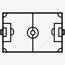 美式竞技足球场射击草地图标高清图片