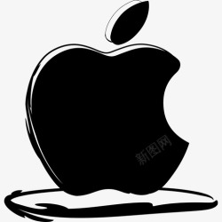 公司徽标设计苹果公司勾勒出徽标勾勒出社交网络图标高清图片