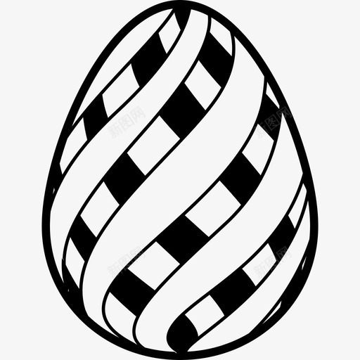 复活节彩蛋有两个条纹样式装饰形状复活节彩蛋图标svg_新图网 https://ixintu.com 复活节彩蛋 复活节彩蛋有两个条纹样式装饰 形状