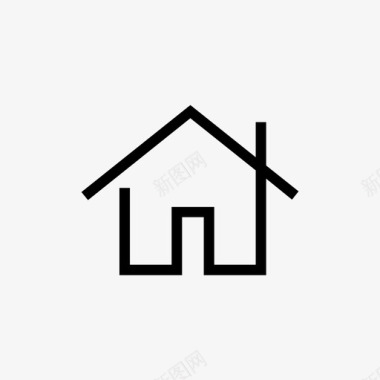 传统住宅建筑小屋图标图标