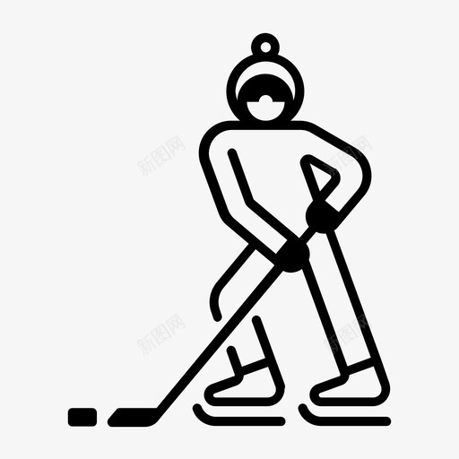 冰球运动滑梯图标svg_新图网 https://ixintu.com 冬季运动 冰球 展示件 材料 棍子 滑梯 物体 物品 运动