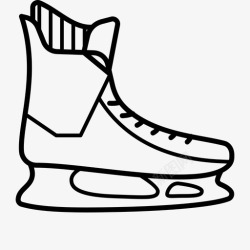 熘冰刀溜冰运动冰球图标高清图片