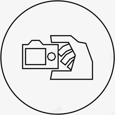 照相机摄像机手图标图标