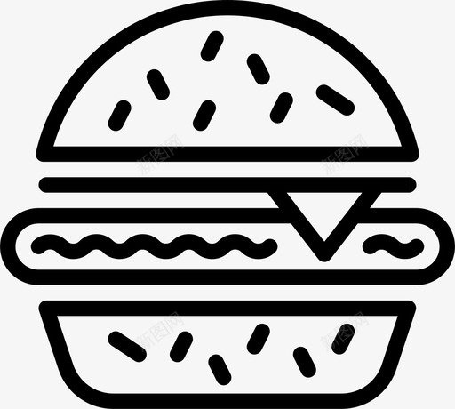 汉堡包奶酪调味品图标svg_新图网 https://ixintu.com 吃 奶酪 汉堡包 种子 美味佳肴 美食 芝麻 调味品 食物